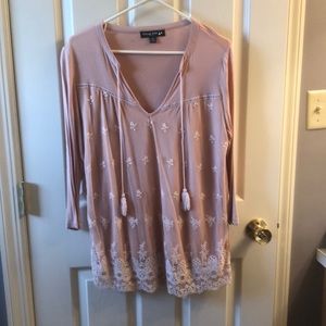 light pink lacey shirt